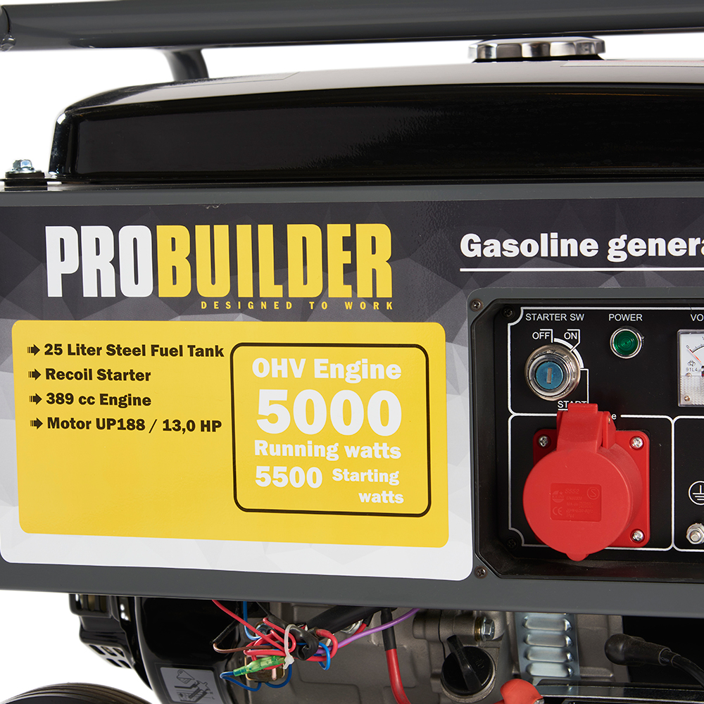 Elverk Probuilder 5000W/Max 5500W (Schuko) 389 cc