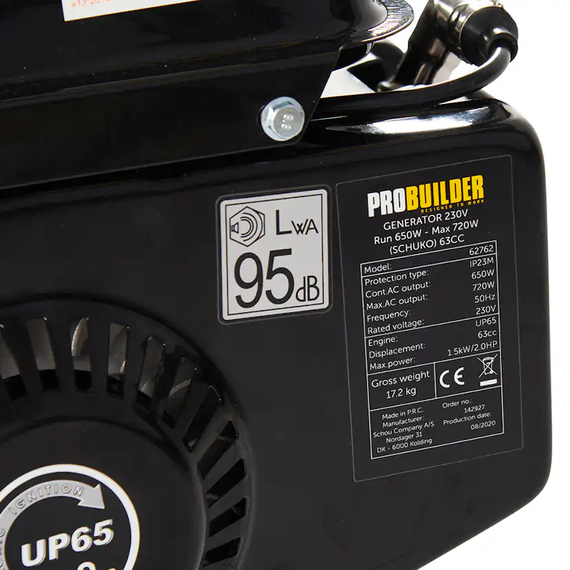 Elverk Probuilder 650W /Max 720W (Schuko) 63 cc