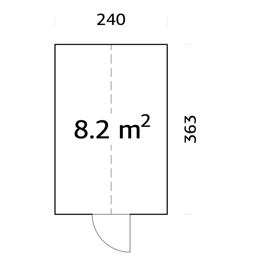 Växthus Palmako Emilia Fristående med Härdat Säkerhetsglas & Tryckimpregnerat Trä, 8,7 m²