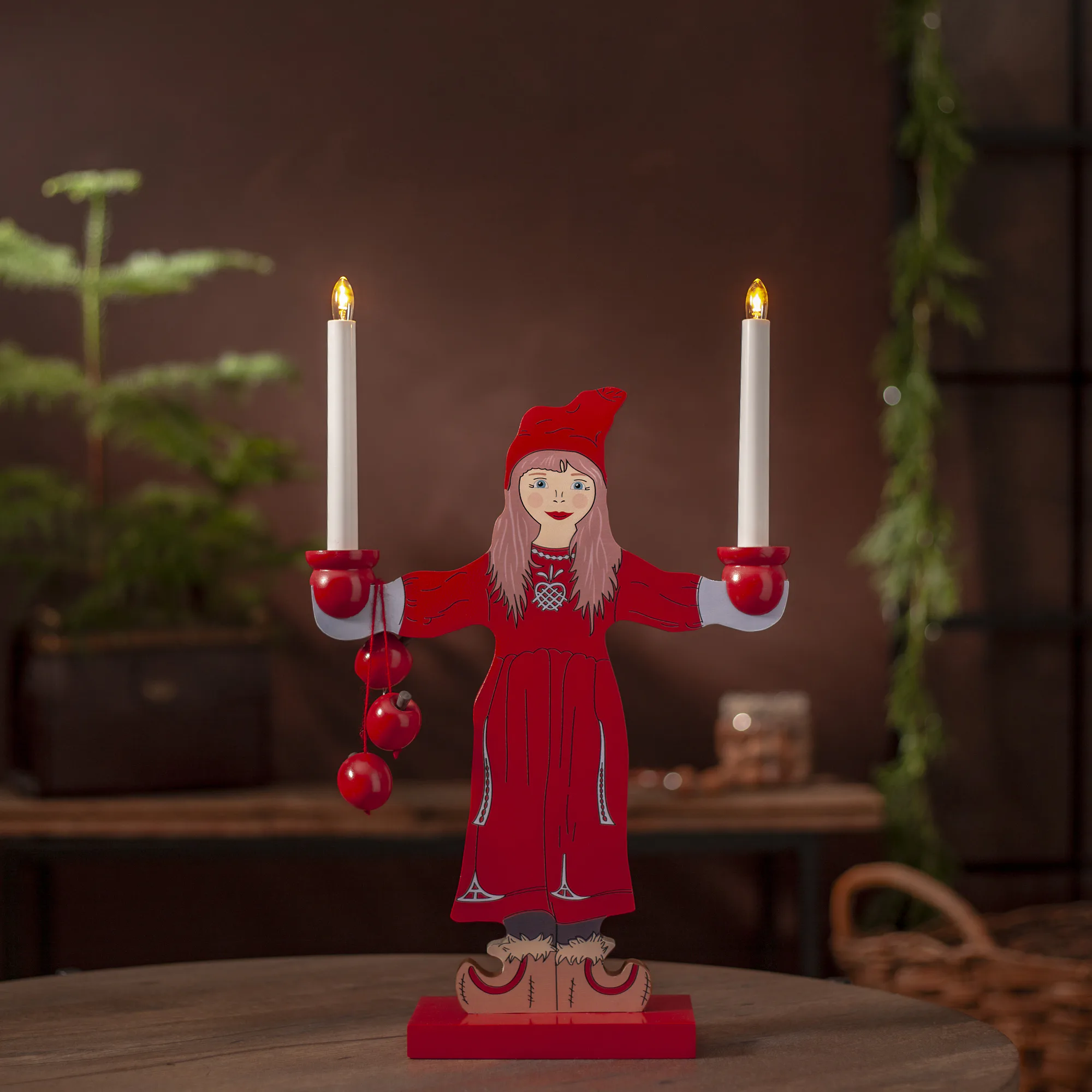 Adventsljusstake Star Trading Sundborn Flicka 2 Ljus