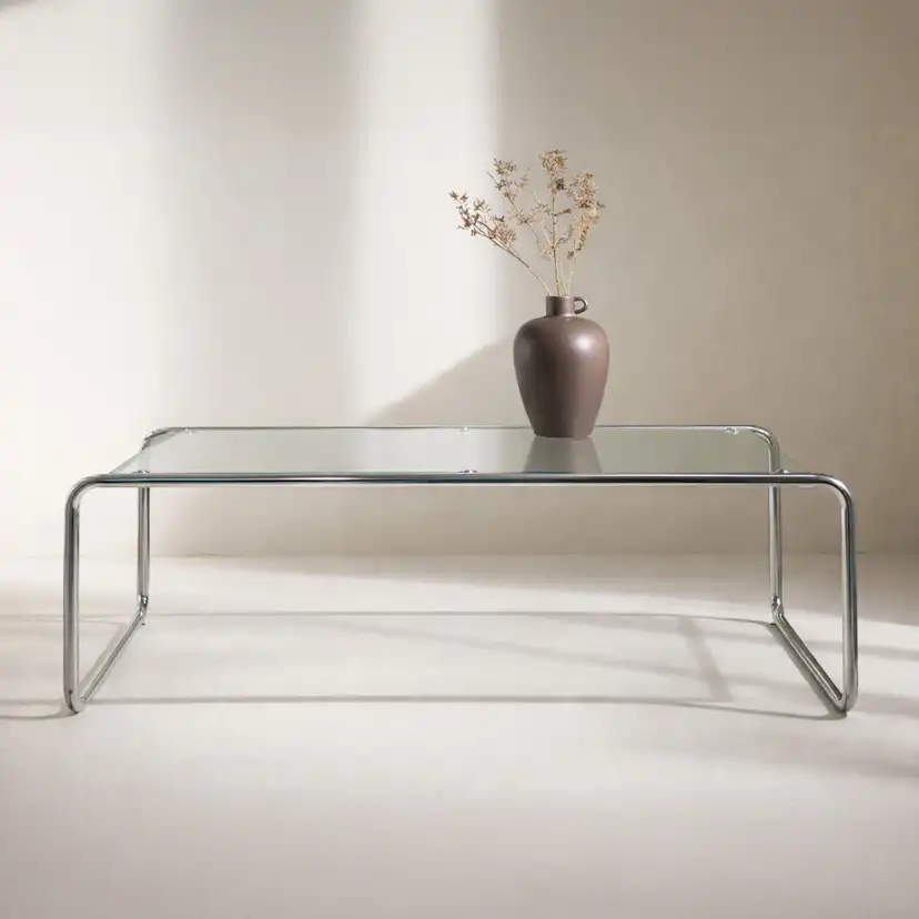 Soffbord Venture Home Saturnus Glasbord med Stålram