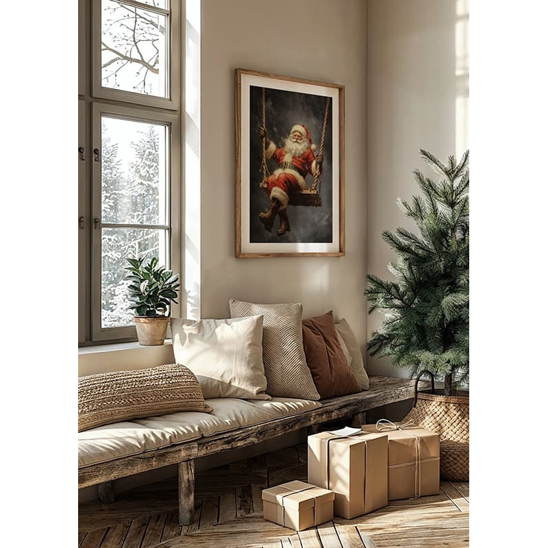 Poster Gallerix Santa On A Swing