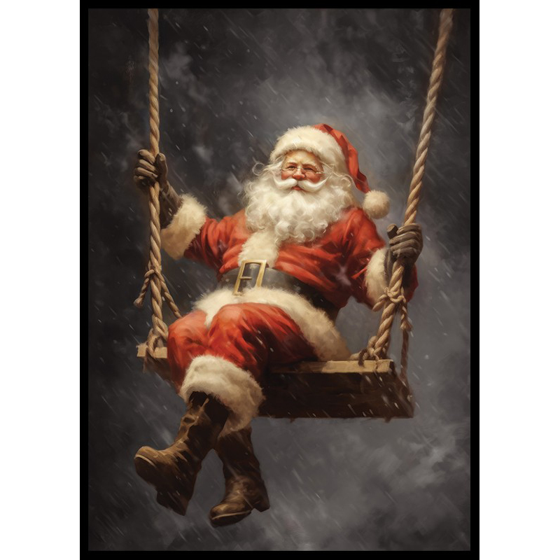 Poster Gallerix Santa On A Swing