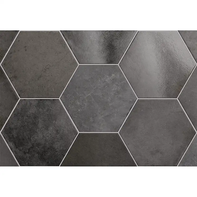 Klinker Lhådös Story carbon hexagon 17,5x20 cm