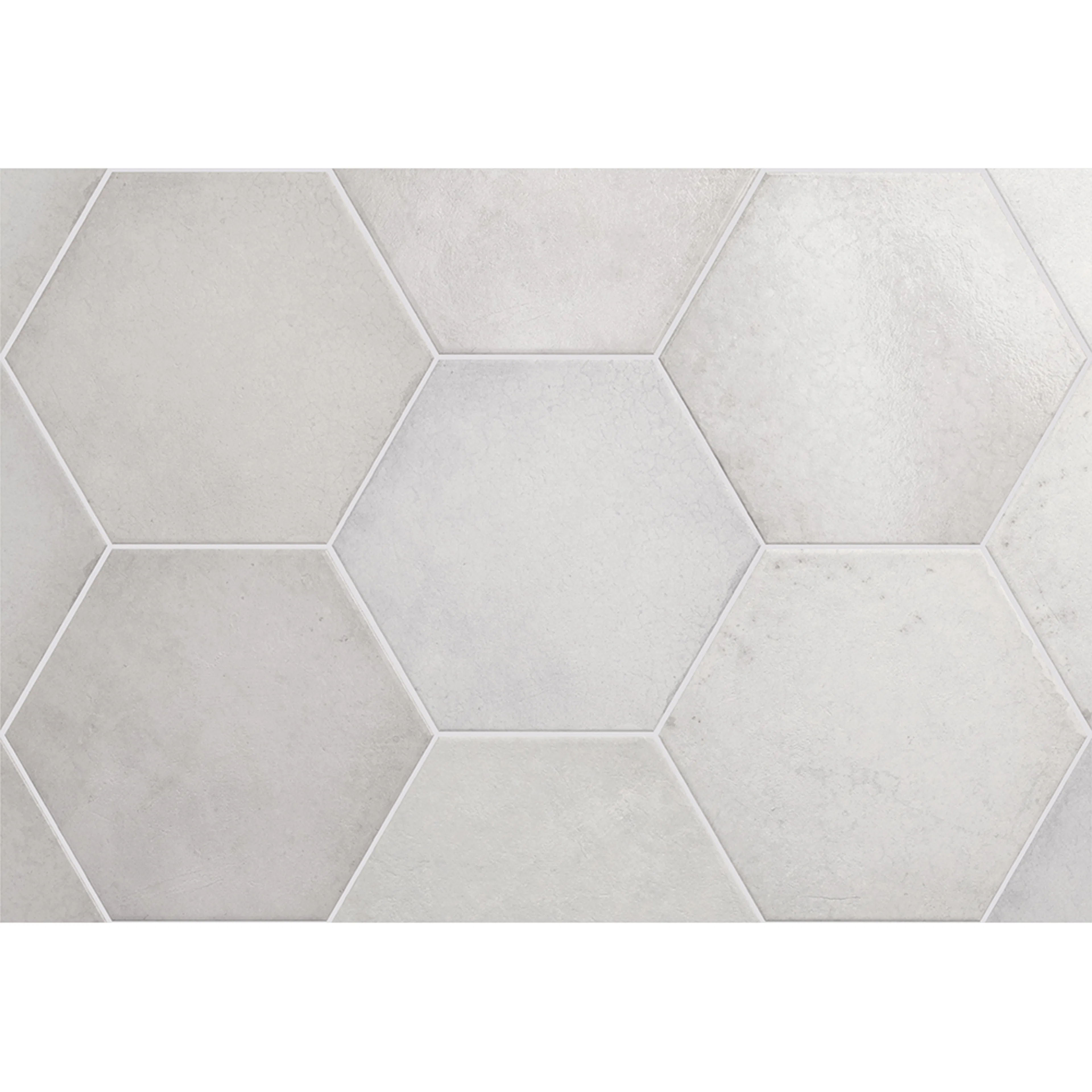 Klinker Lhådös Story snow white hexagon 17,5x20 cm