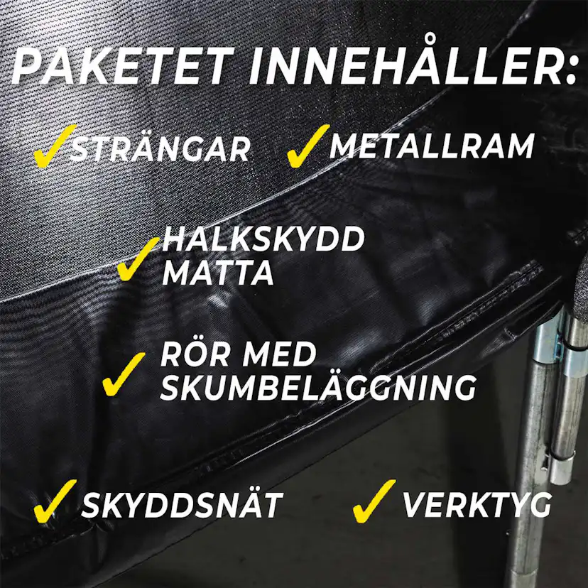 Studsmatta React Aero med Skyddsnät 3,05 m