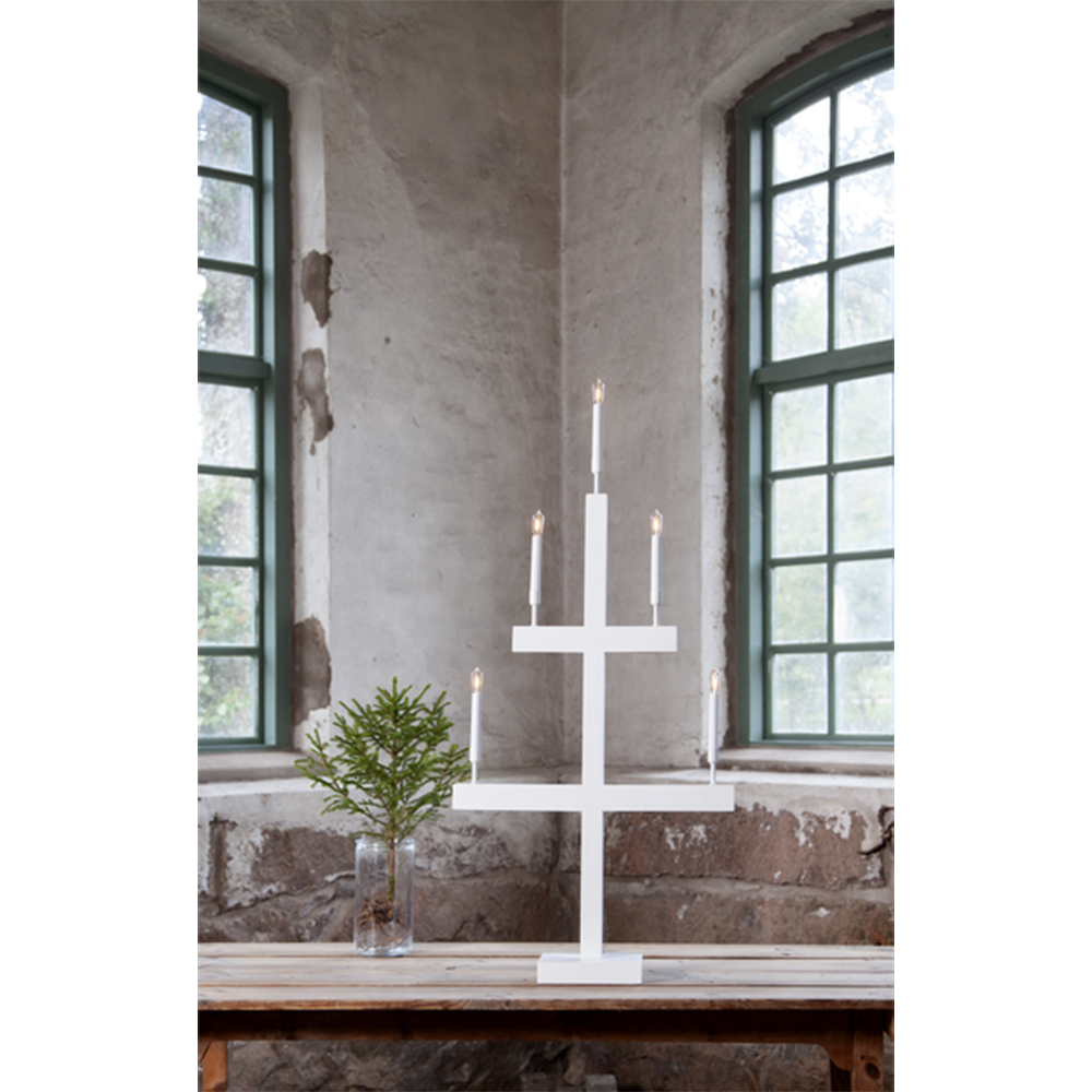 Adventsljusstake Star Trading Storm Hög