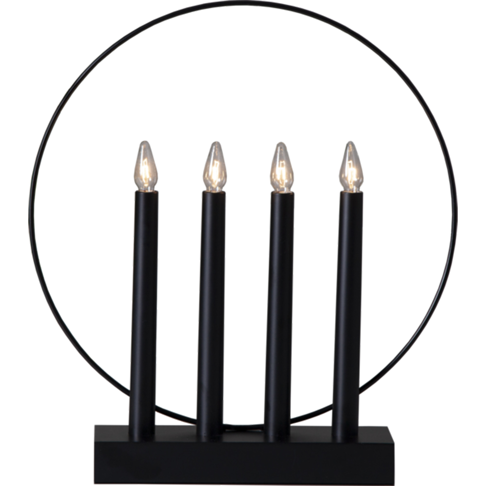 Adventsljusstake Star Trading Glossy Svart