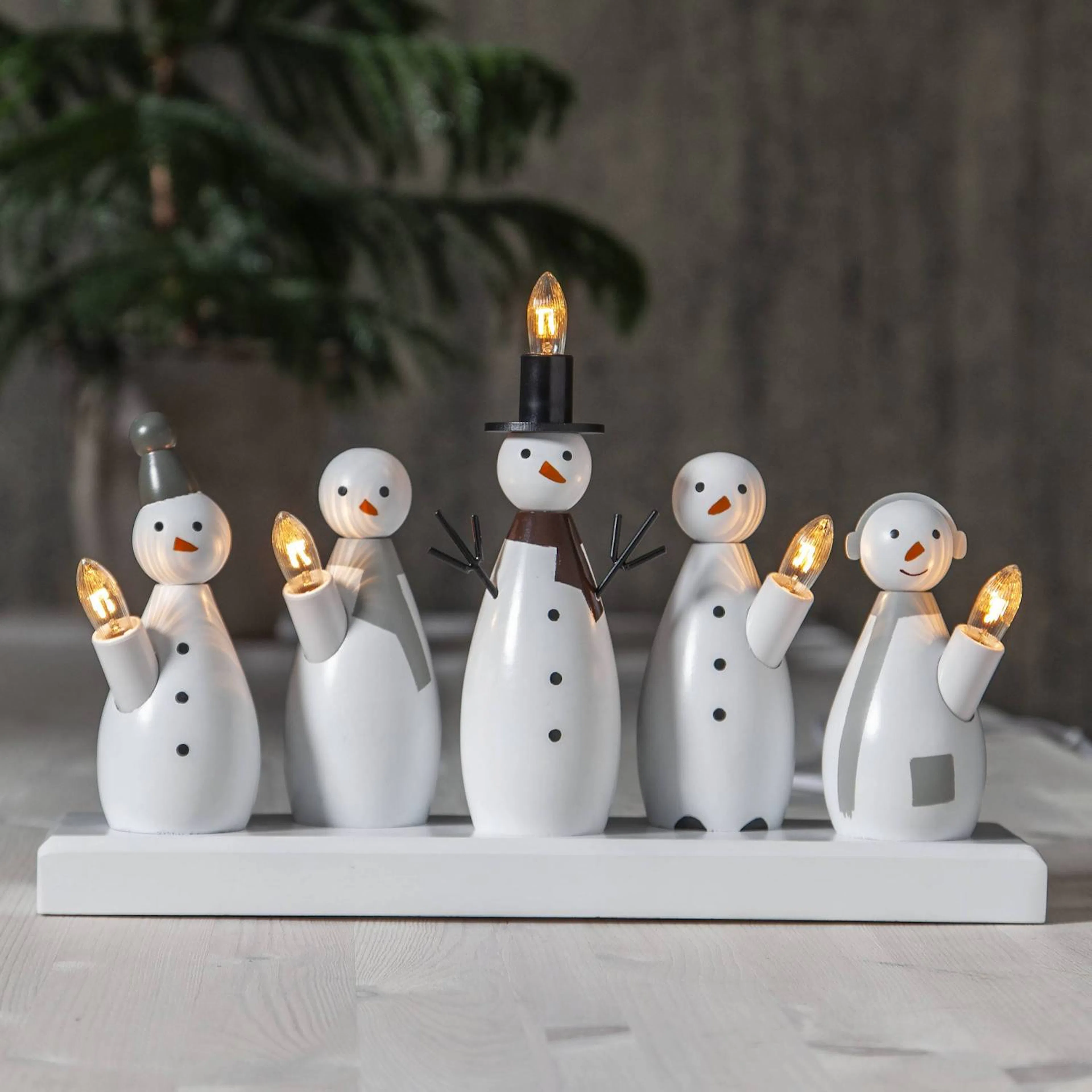 Adventsljusstake Star Trading Snowman 5 Ljus