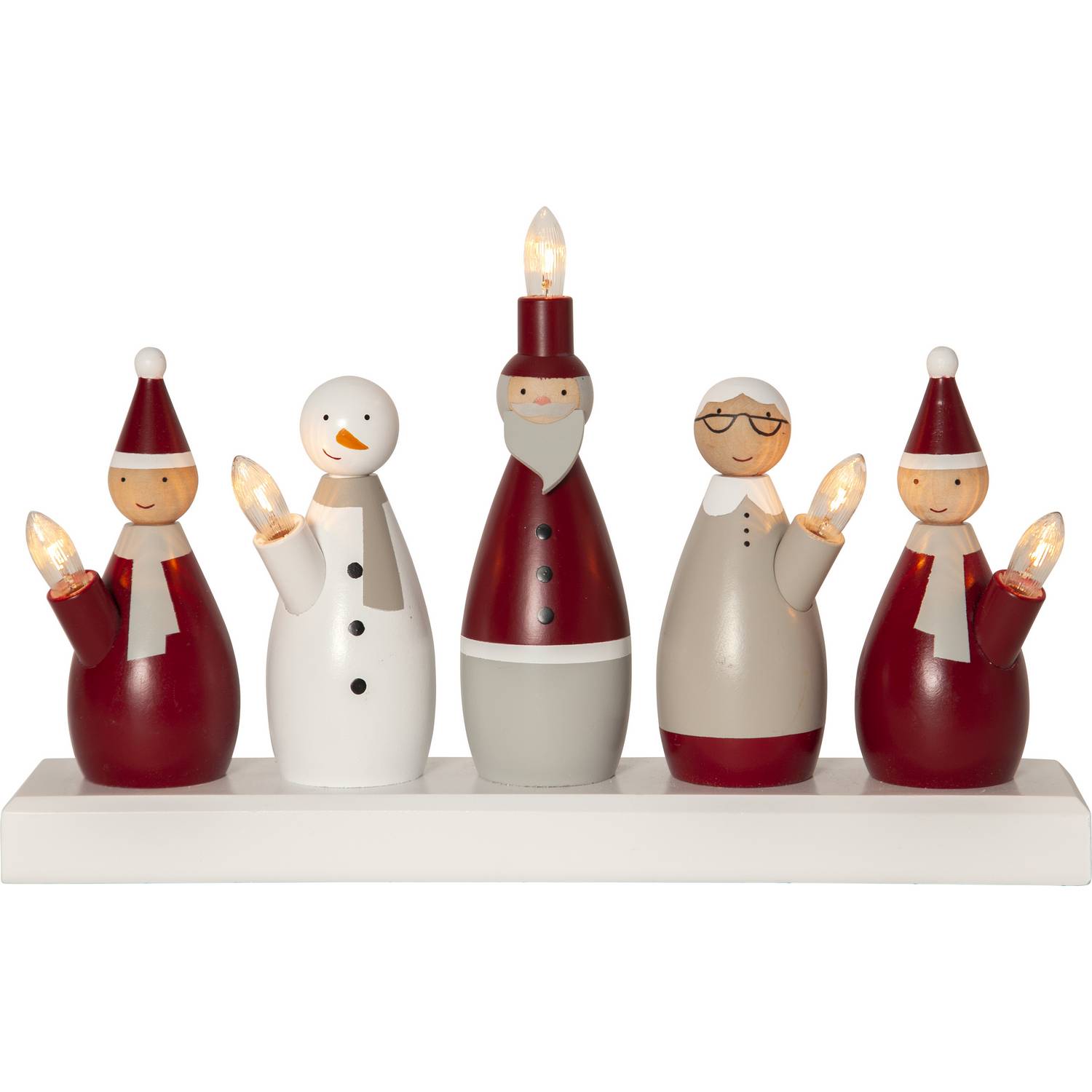 Adventsljusstake Star Trading Tomtefamilj 5 Ljus