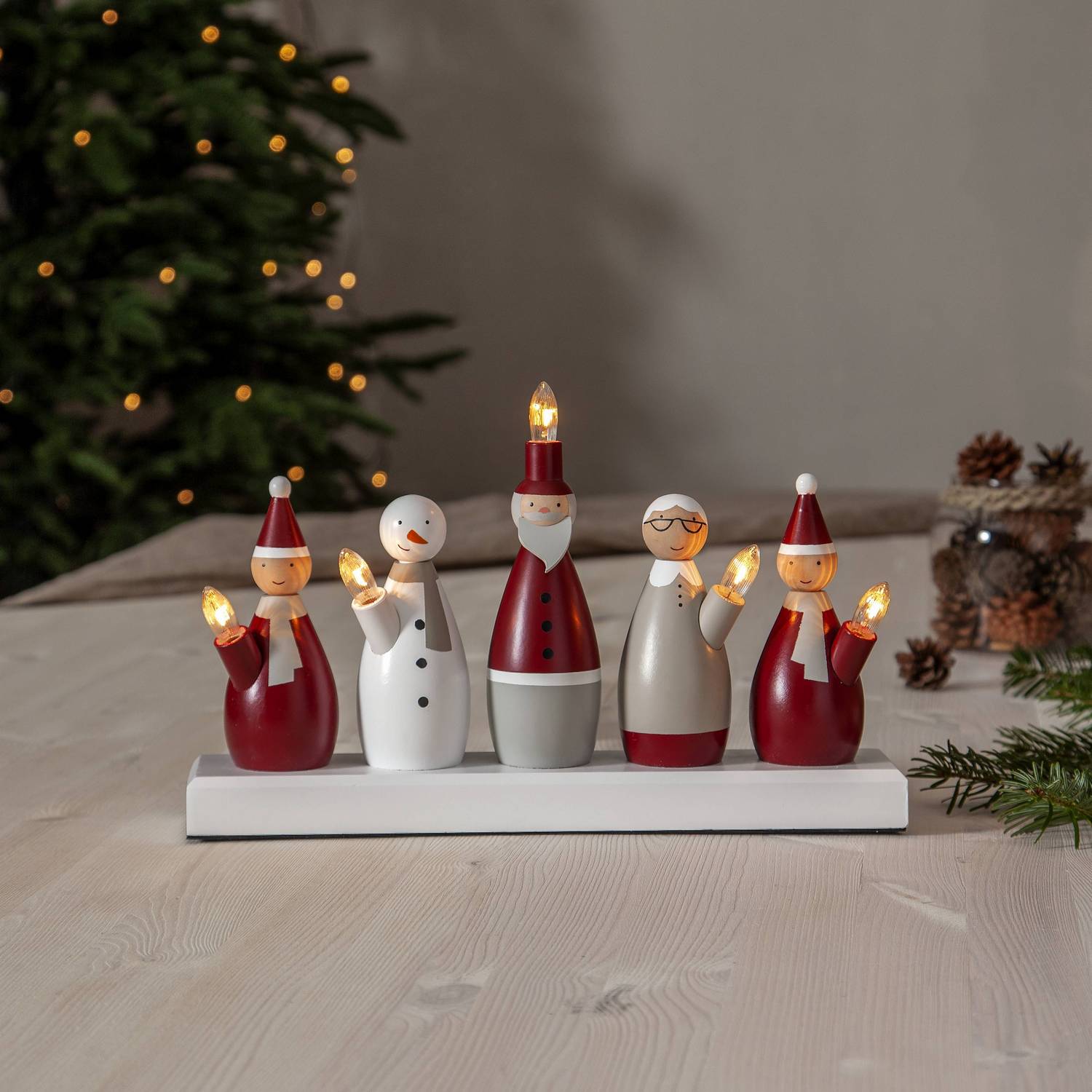Adventsljusstake Star Trading Tomtefamilj 5 Ljus