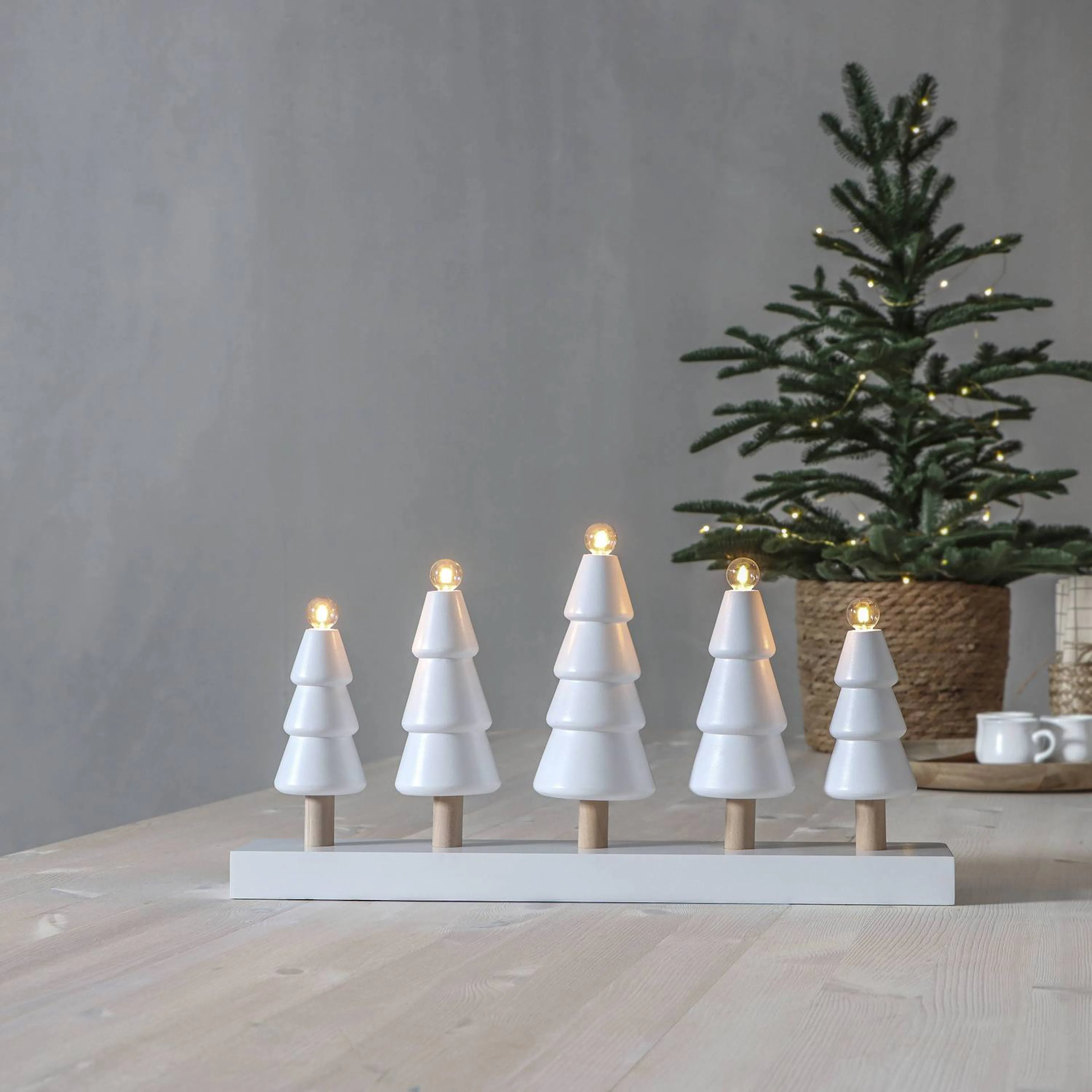 Adventsljusstake Star Trading Skog 5 Ljus