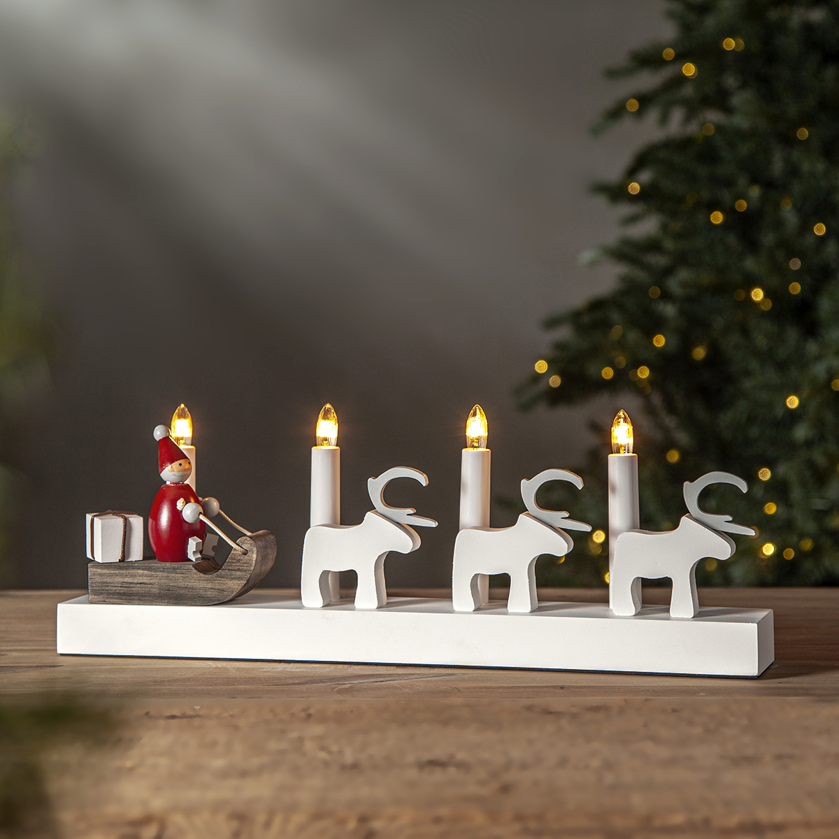 Adventsljusstake Star Trading Rudolf 4st Lampor