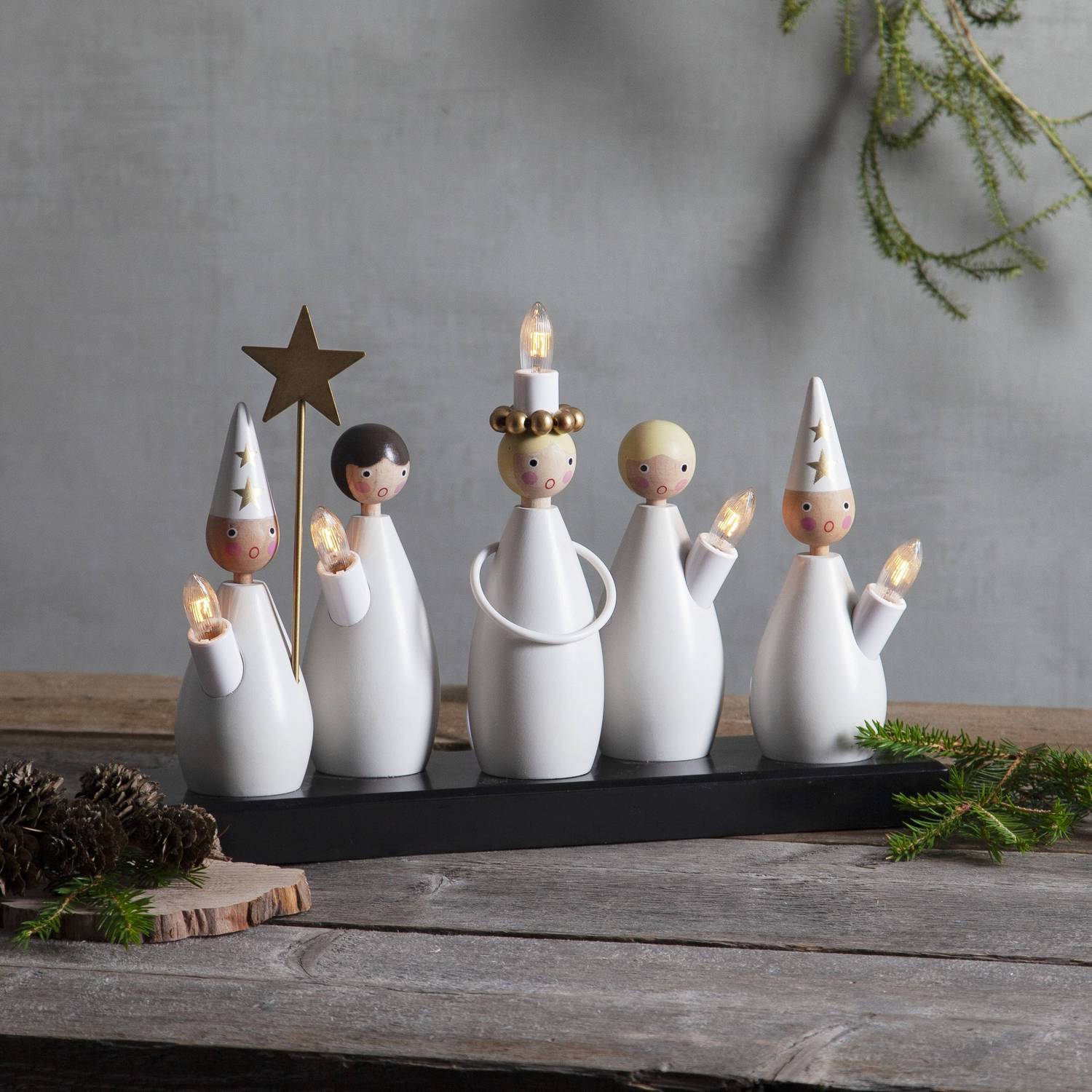 Adventsljusstake Star Trading Luciakör 5 Ljus