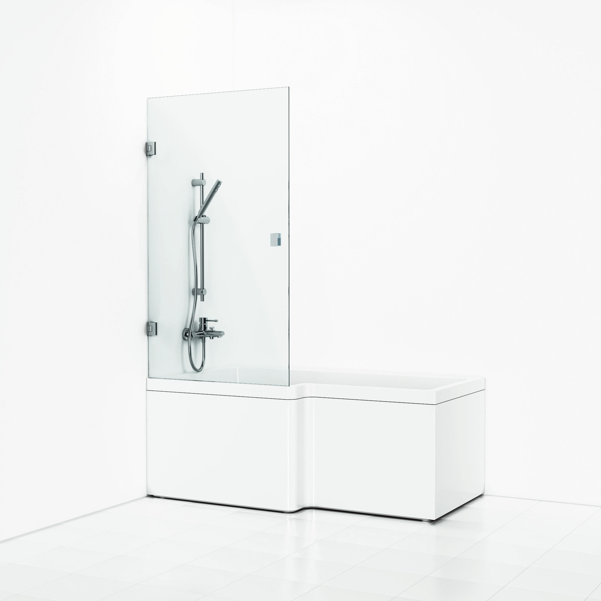 Badkarsvägg Svedbergs 180° Rak