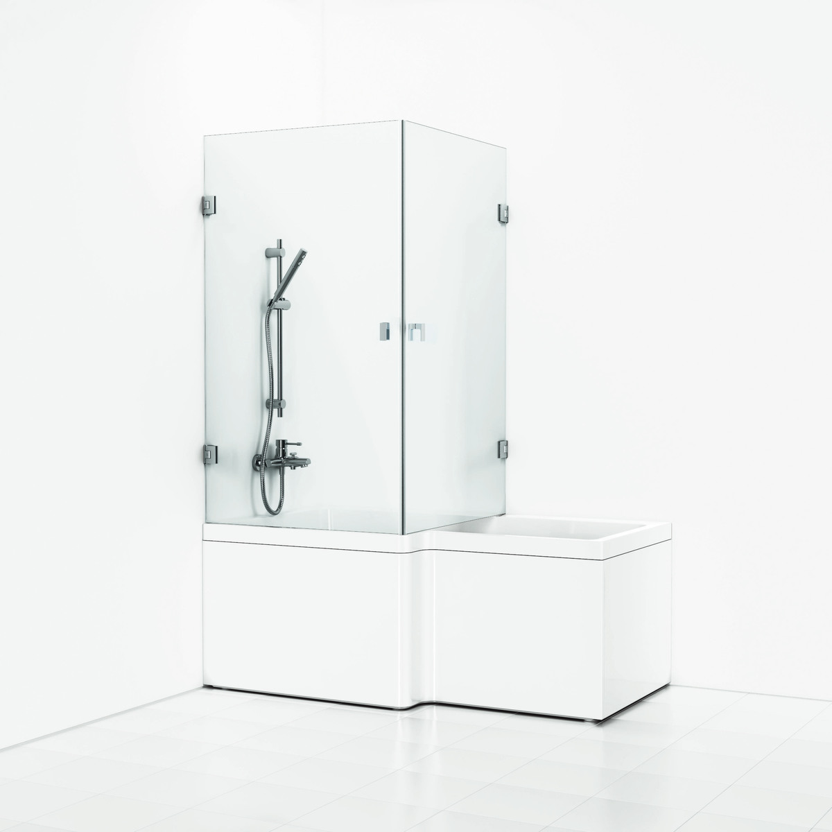 Badkarsvägg Svedbergs 180° Rak Hörn