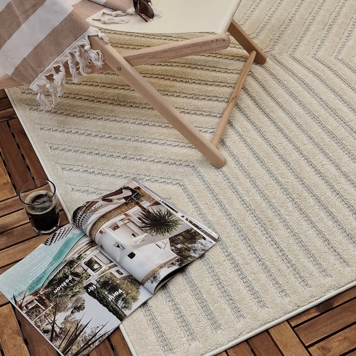 Utomhusmatta KM Carpets Hampton Romb