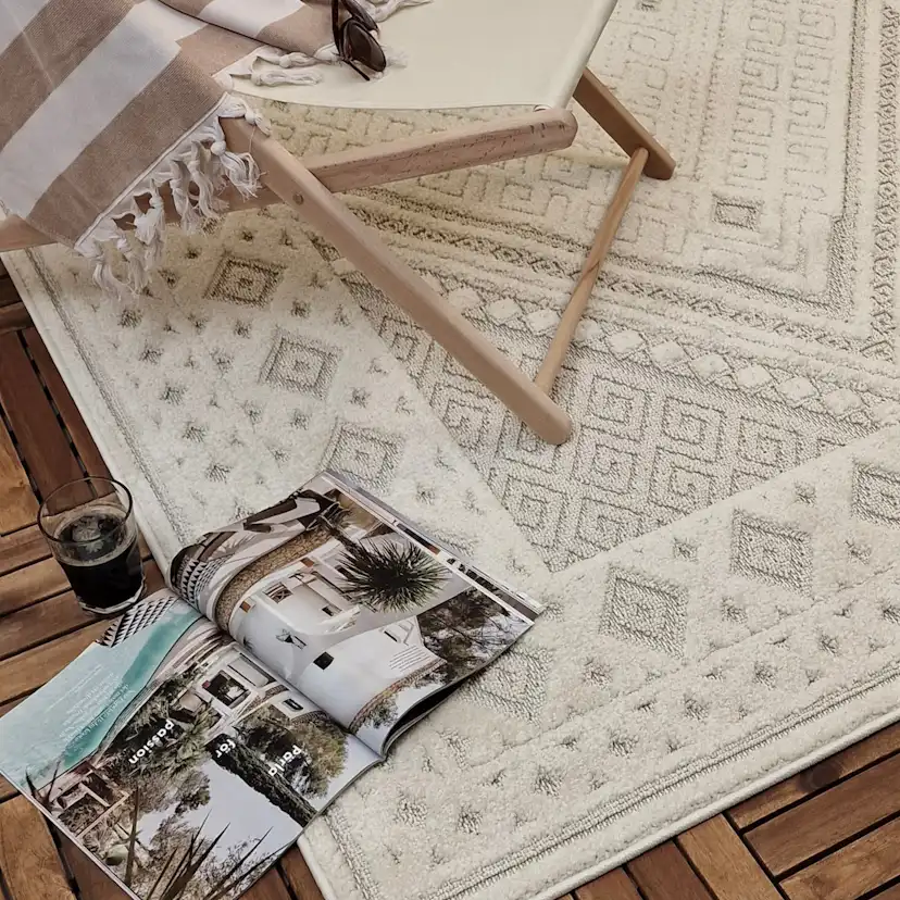 Utomhusmatta KM Carpets Hampton Medaljong