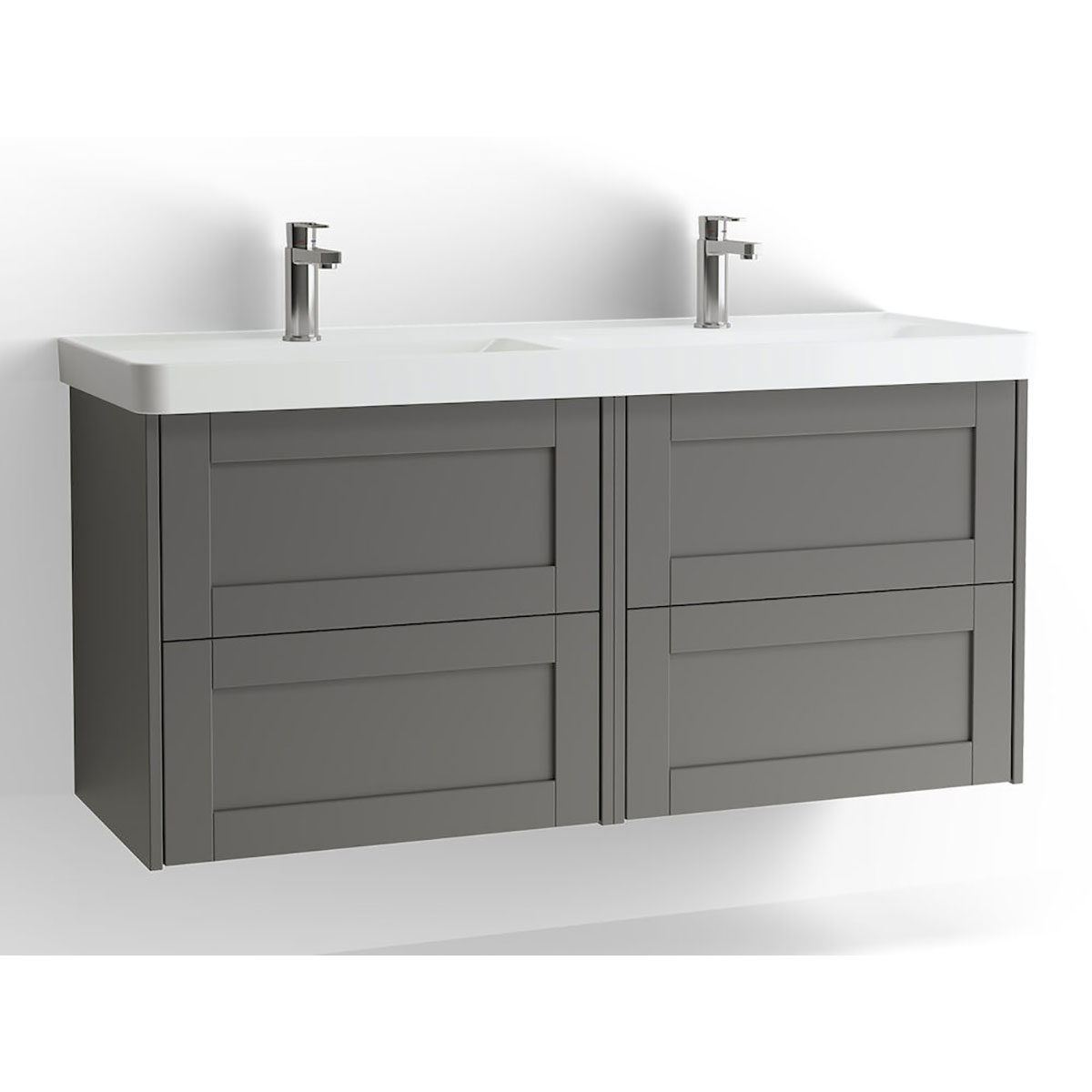 Tvättställsskåp Vedum Mezzo Frame 1200 Dubbel med 4 Lådor