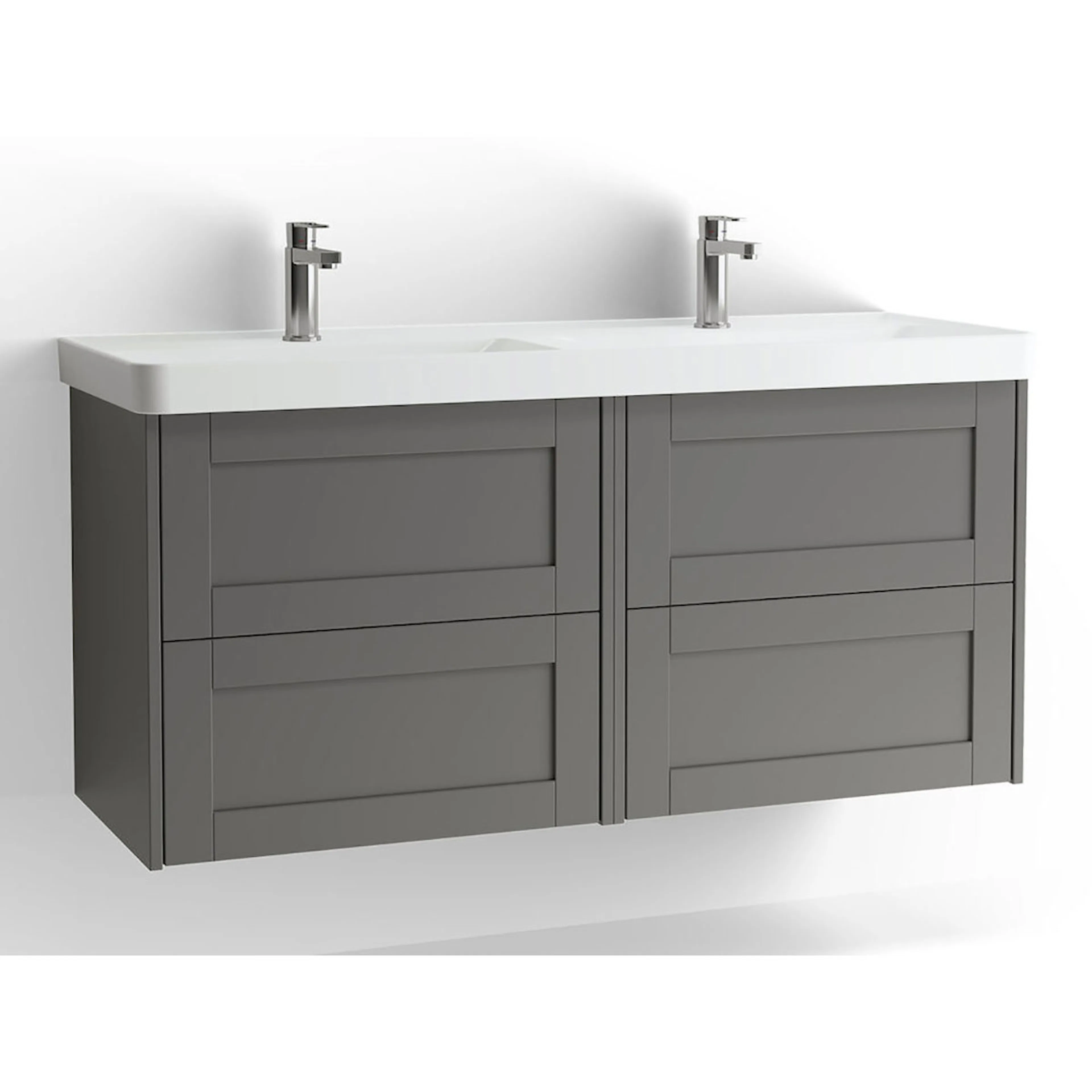 Tvättställsskåp Vedum Mezzo Frame 1200 Dubbel med 4 Lådor