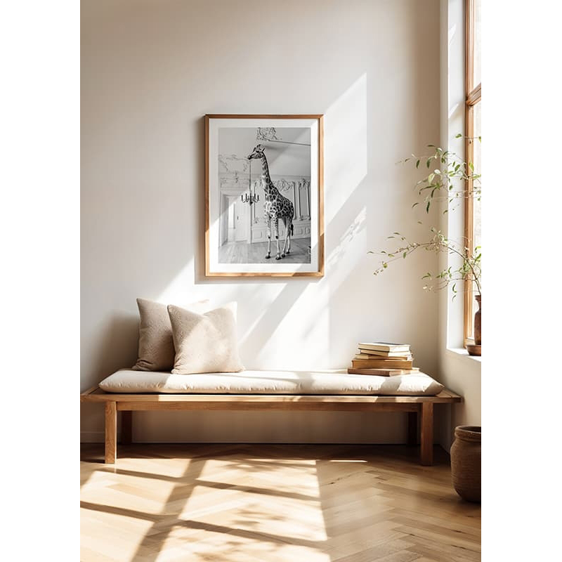 Poster Gallerix Giraffe Indoor B&W