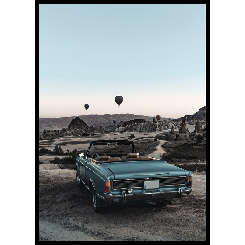 Poster Gallerix Vintage Car Lookout Point