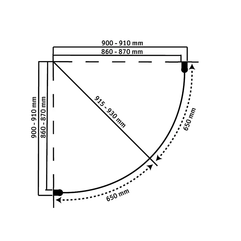 Duschdörr Sunwind Ariel Round