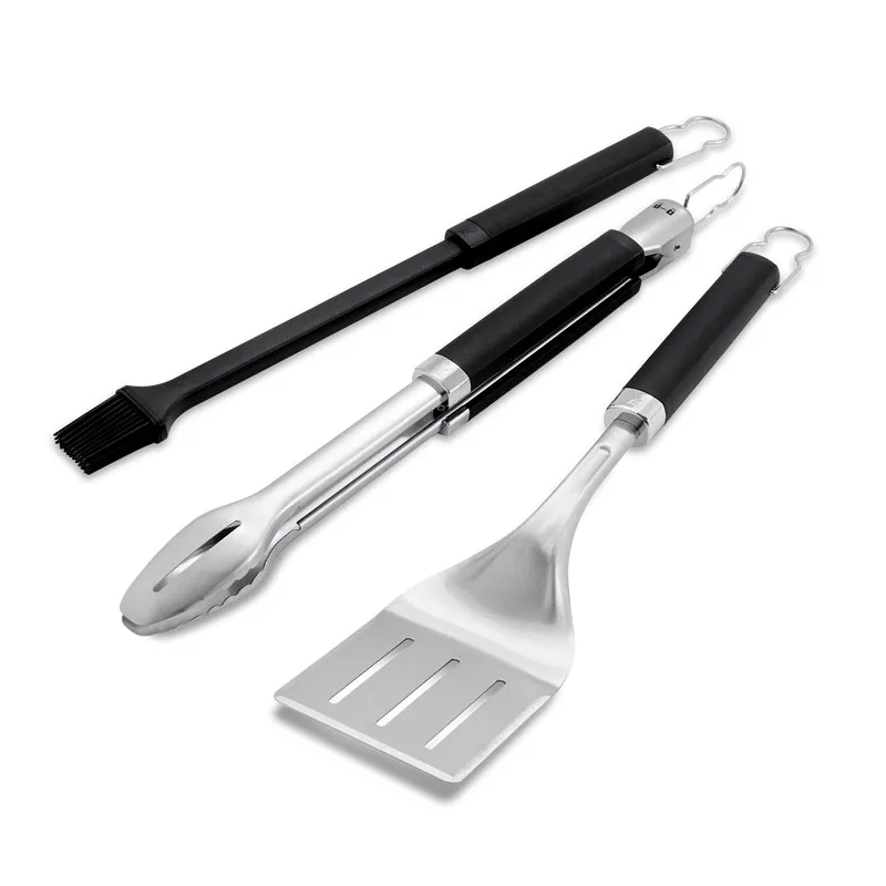 Redskapsset Weber Precision 3-delar: Grillspade, Tång & Pensel