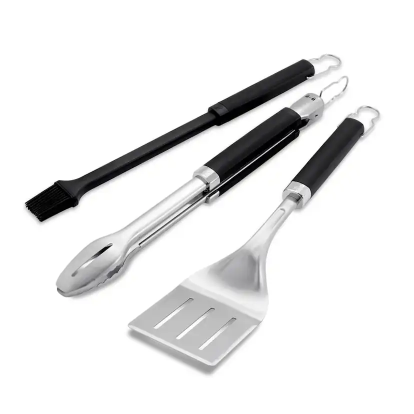 Redskapsset Weber Precision 3-delar: Grillspade, Tång & Pensel