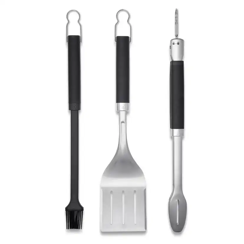 Redskapsset Weber Precision 3-delar: Grillspade, Tång & Pensel