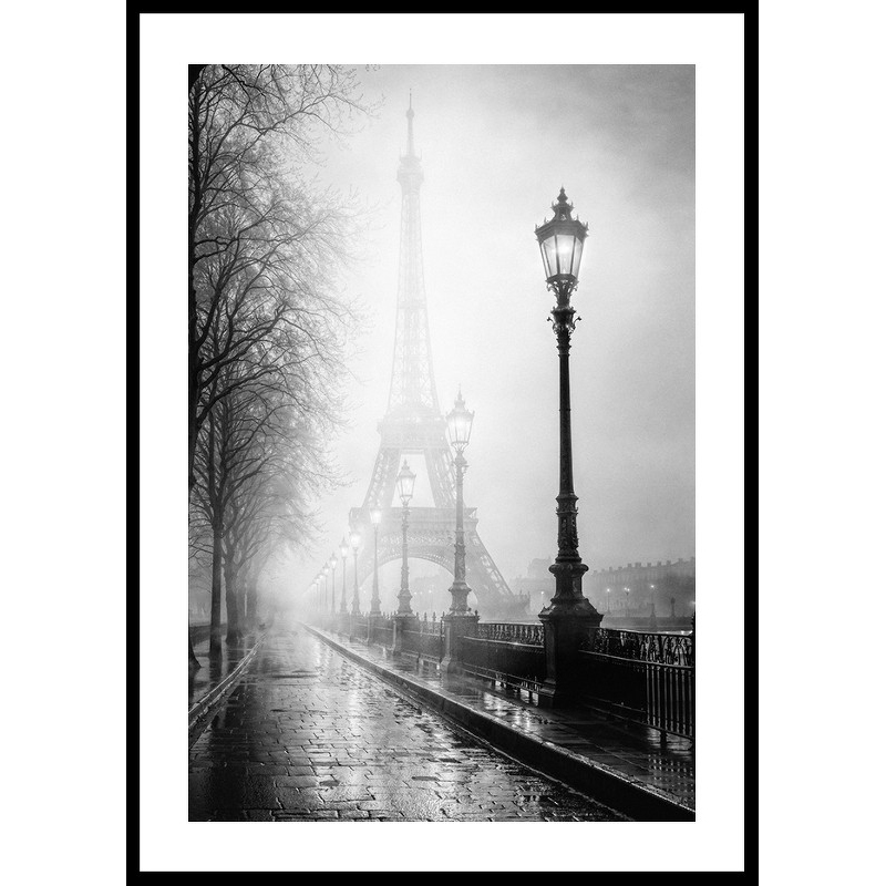 Poster Gallerix Paris In Fog B&W