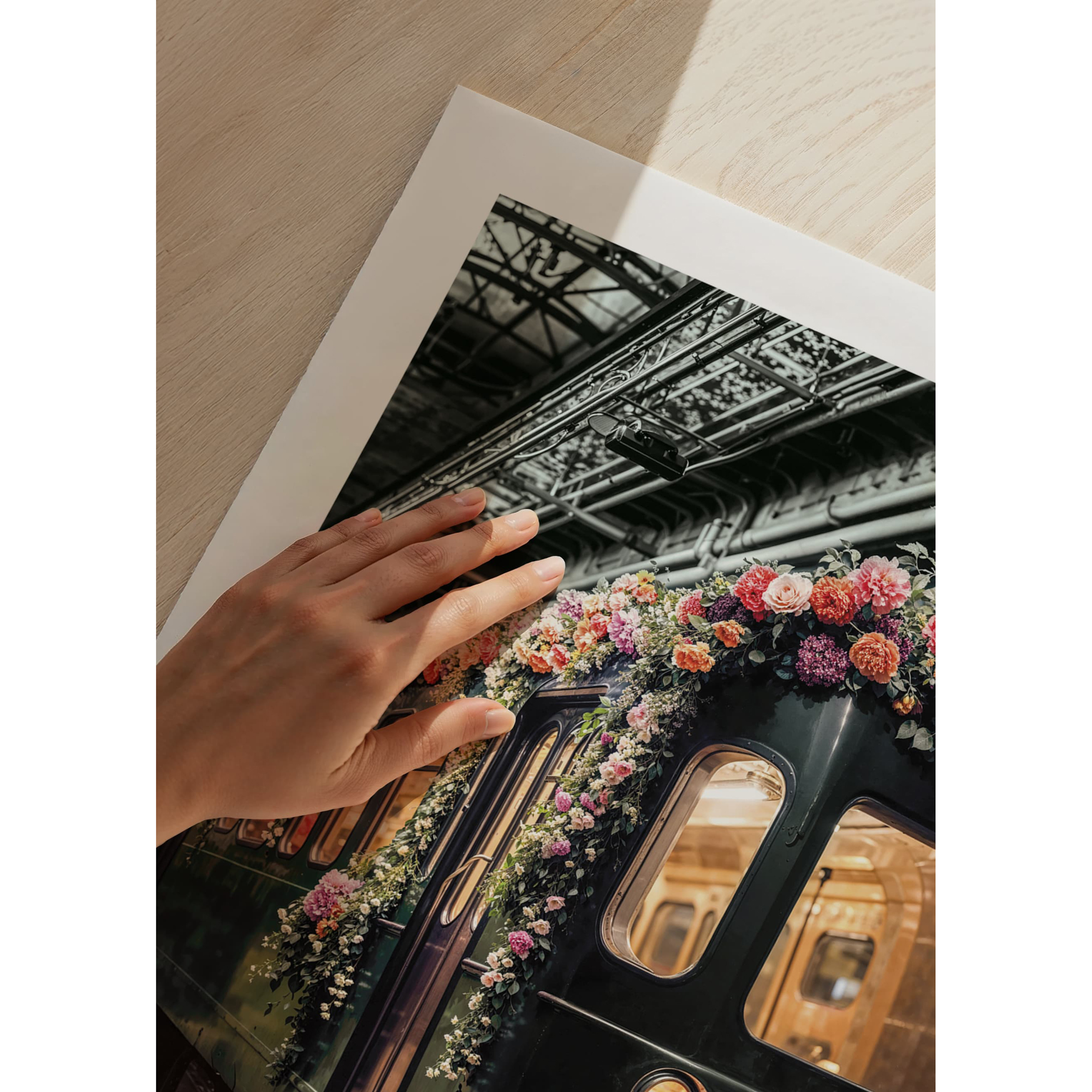 Poster Gallerix Train En Fleurs