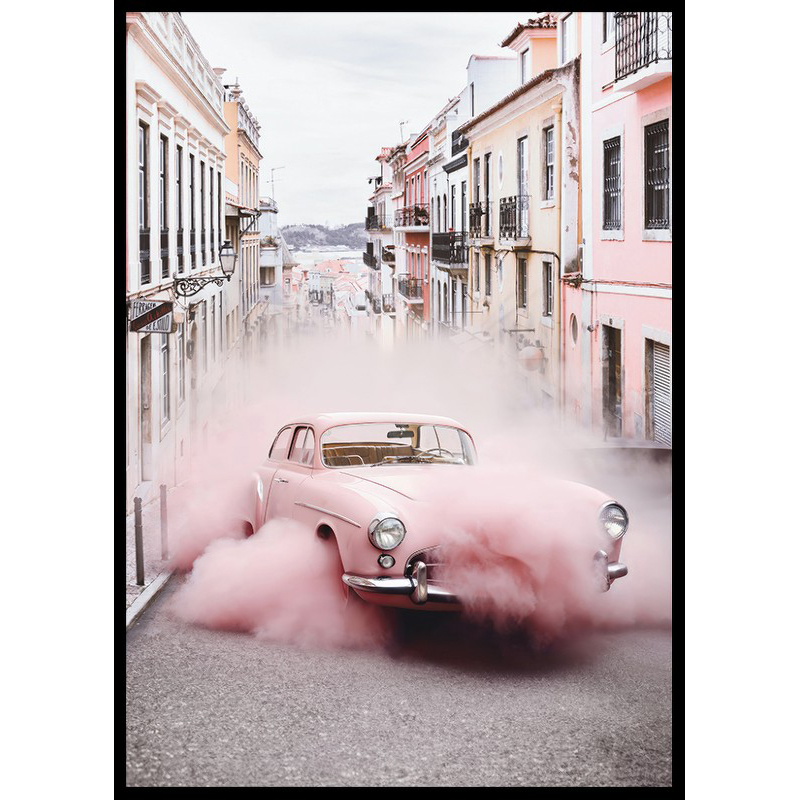 Poster Gallerix Mercedes-Benz 300 SL 1963 In Pink