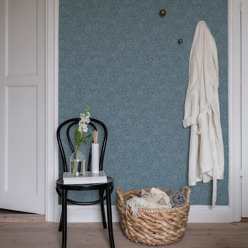 Tapet Duro Jenny Blå 67803 QuickUp, Mönstrad Flerfärgad