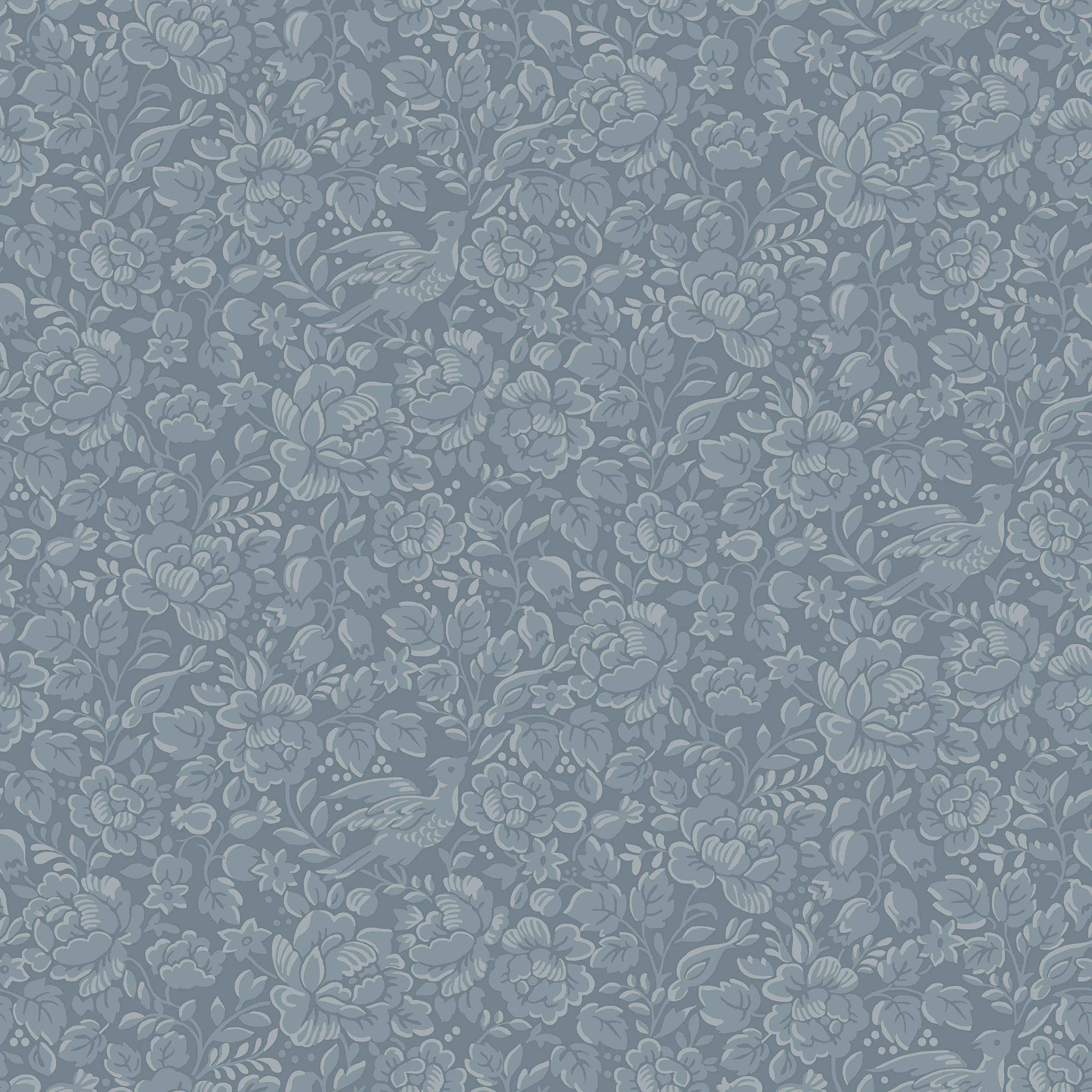 Tapet Duro Jenny Blå 67803 QuickUp, Mönstrad Flerfärgad