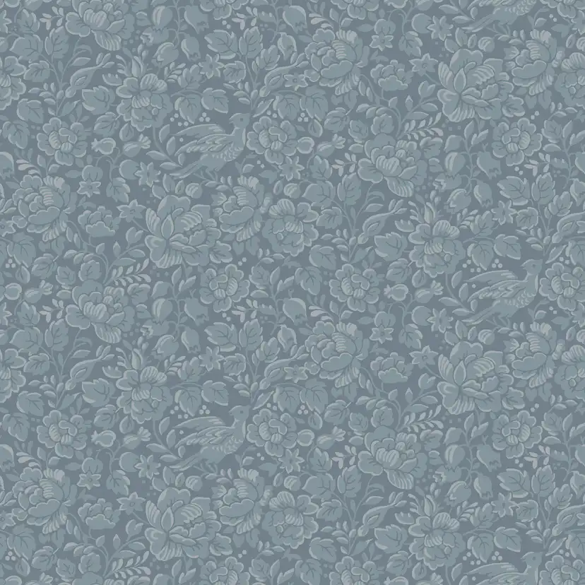 Tapet Duro Jenny Blå 67803 QuickUp, Mönstrad Flerfärgad