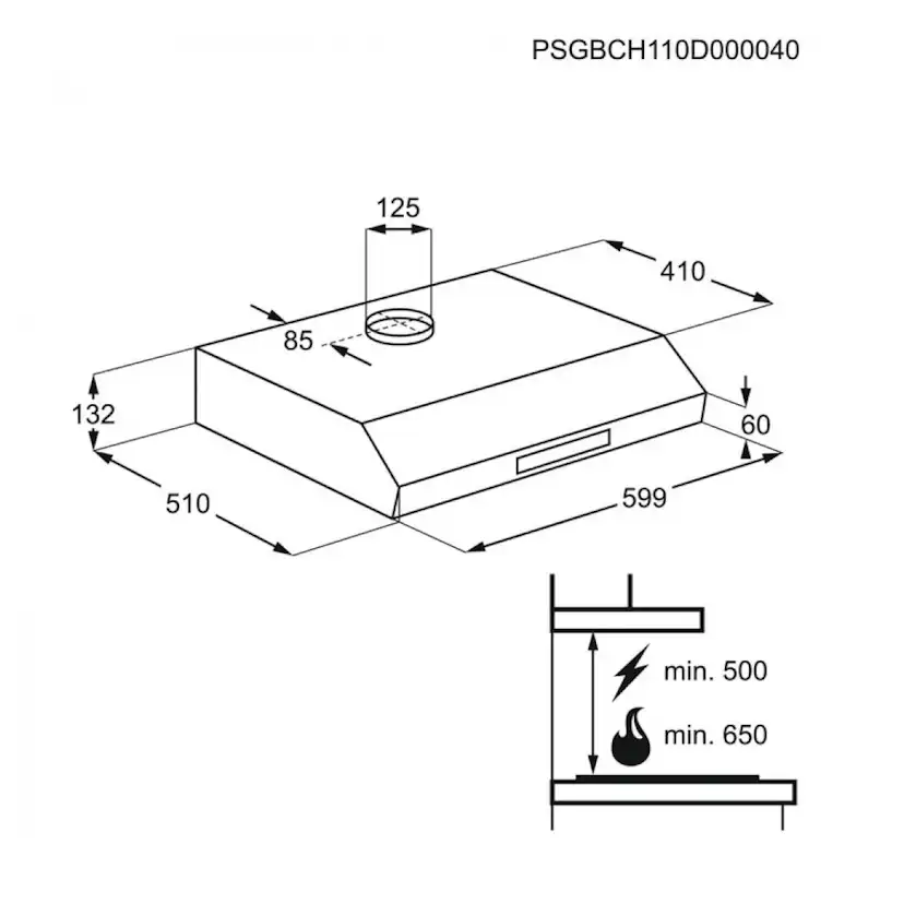 Köksfläkt Electrolux LFP325S