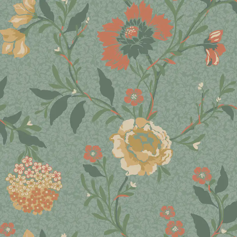 Tapet Duro Vildros 68302 QuickUp, Mönstrad Grön