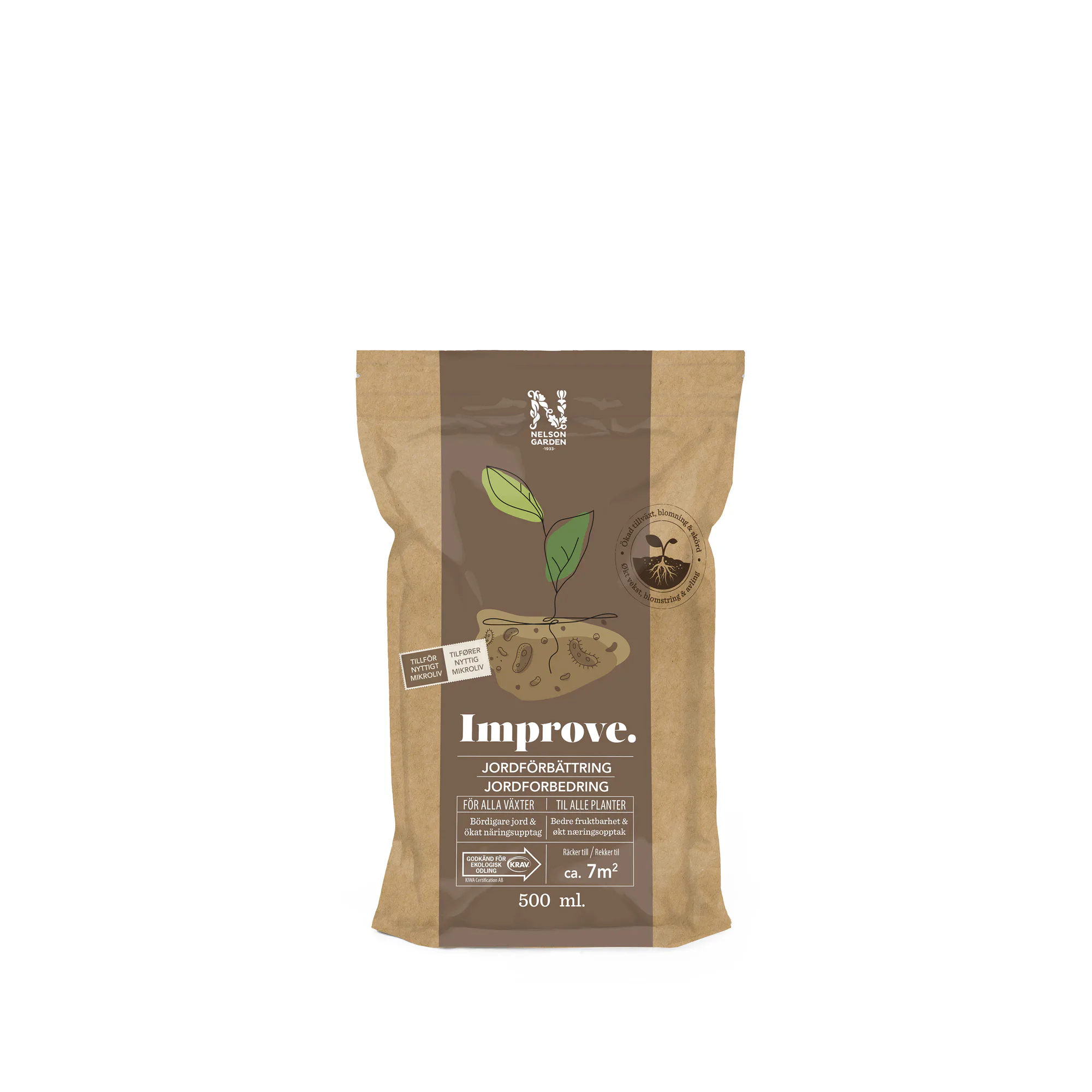 Växtnäring Nelson Garden Jordförbättring Improve Krav 500 ml