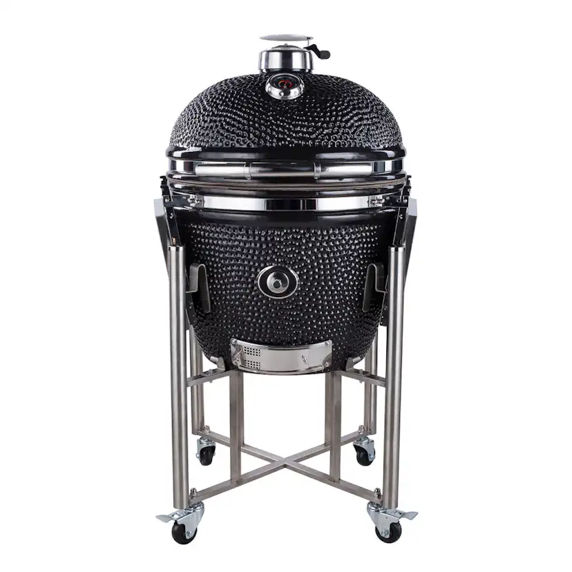 Kamadogrill Kamado Sumo Signature Pro Svart Keramisk Grill Rostfritt Stål med Optimerat Luftflöde