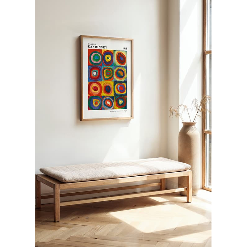 Poster Gallerix Quadrate Mit Konzentrischen Ringen By Wassily Kandinsky