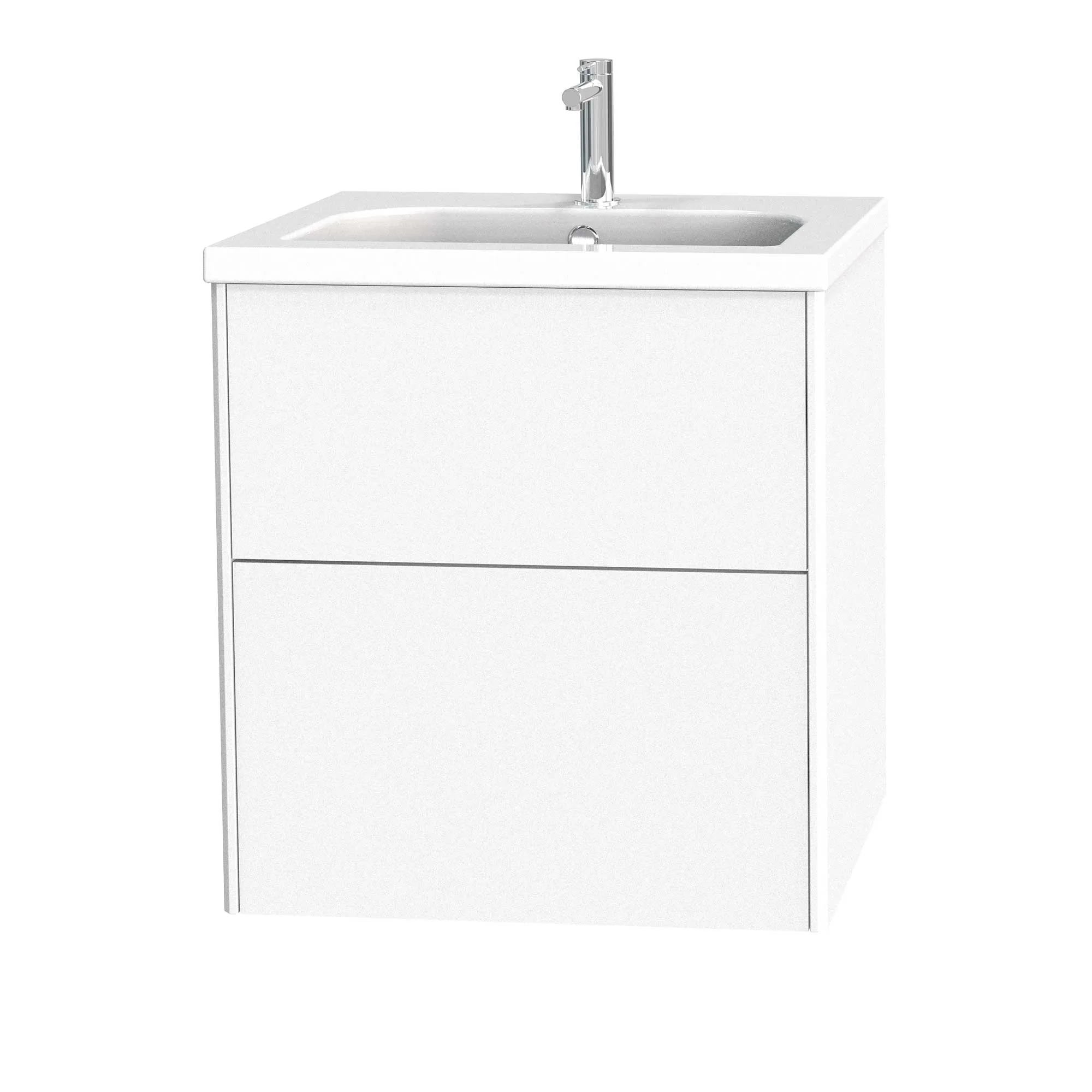 Tvättställsskåp Miller Badrum Brooklyn 60 med Lådor för Heltäckande Tvättställ