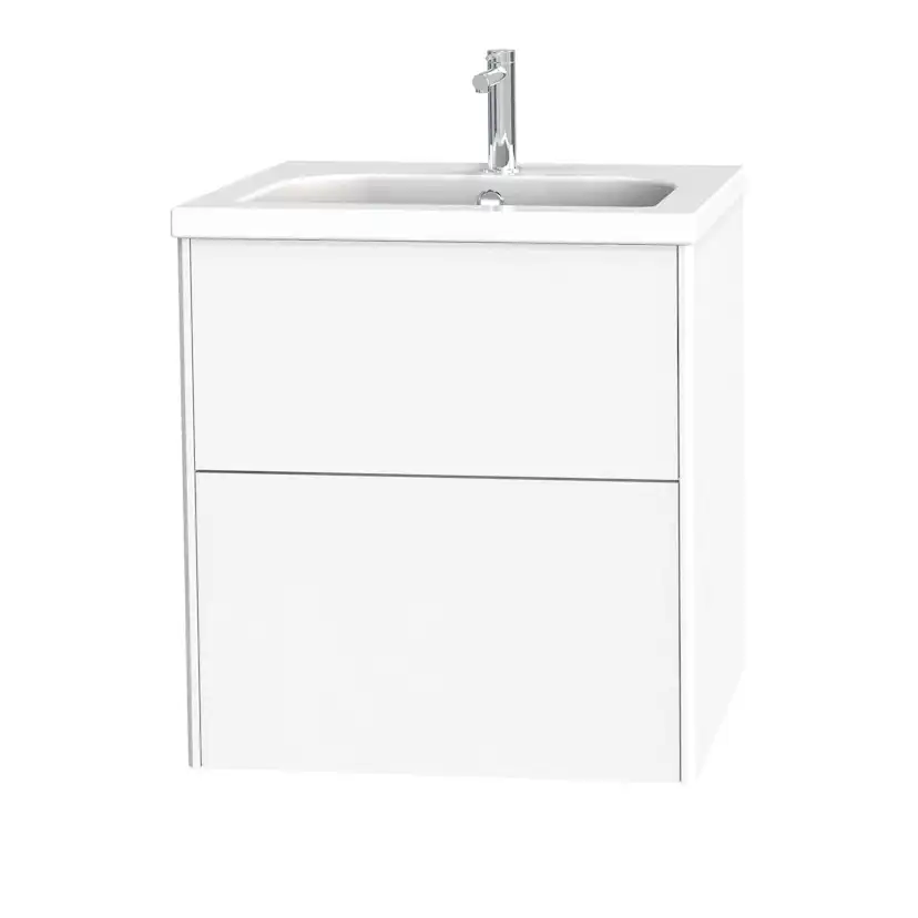 Tvättställsskåp Miller Badrum Brooklyn 60 med Lådor för Heltäckande Tvättställ