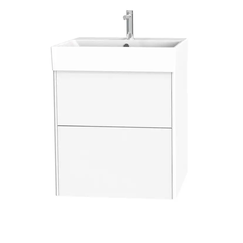 Tvättställsskåp Miller Badrum Brooklyn 60 med Lådor för Heltäckande Tvättställ