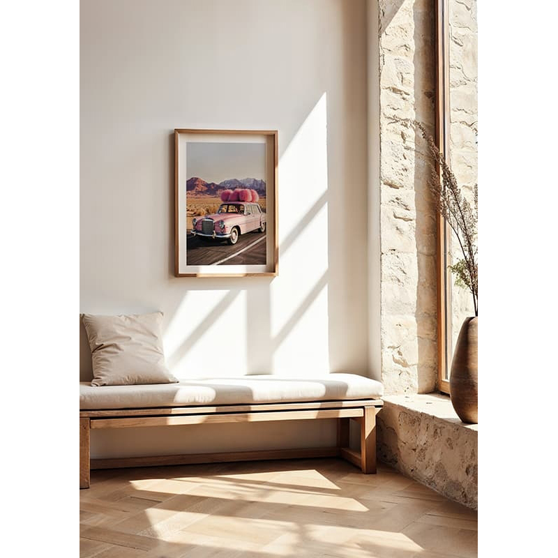 Poster Gallerix Mercedes-Benz Vintage Pink