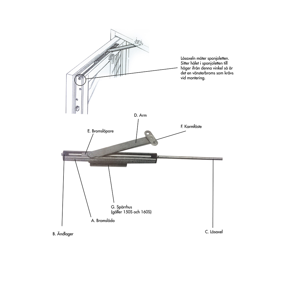 Fix Leif Arvidsson Fönsterbroms/dörrbroms 150/4