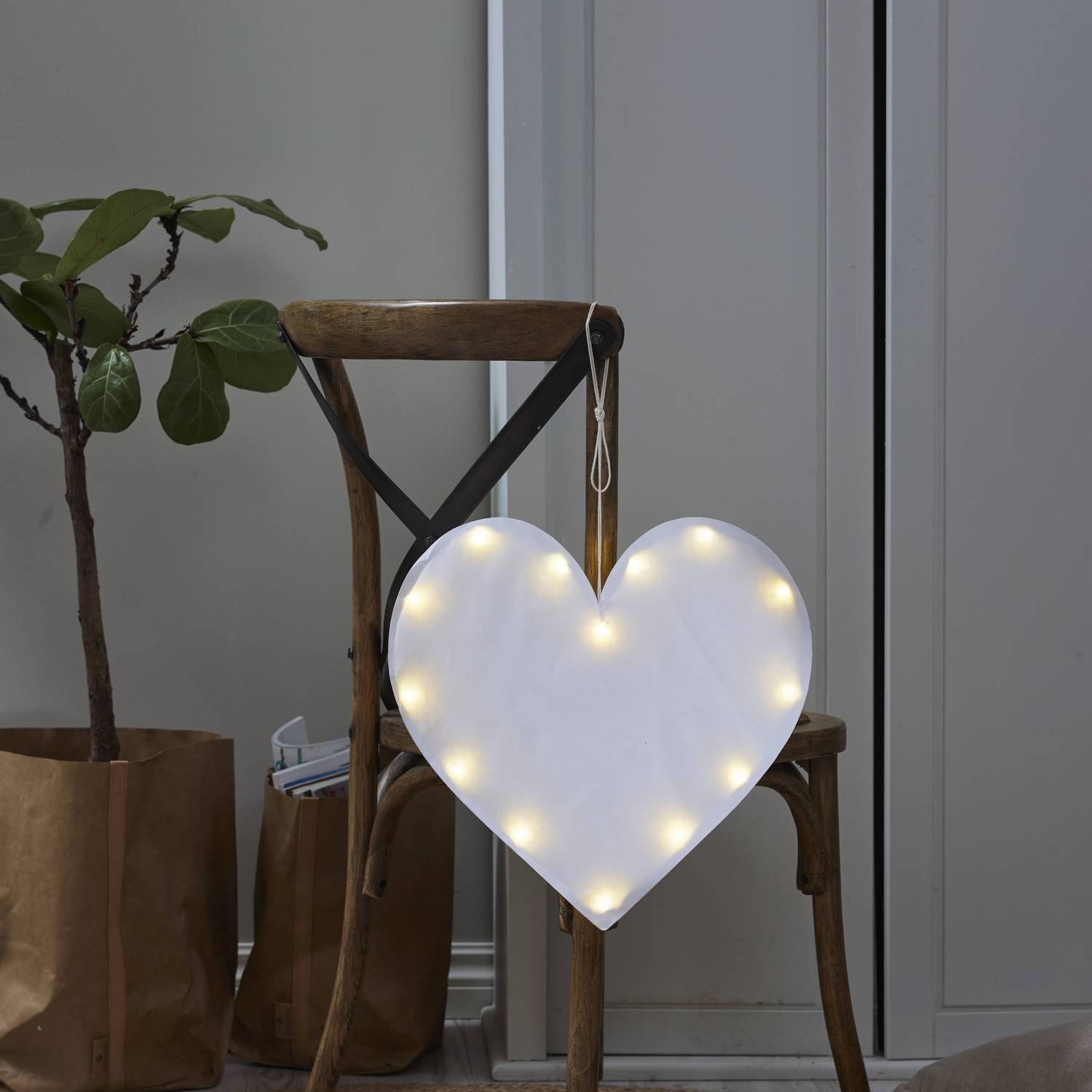 Hängande Dekoration Star Trading Milla Hjärta med LED
