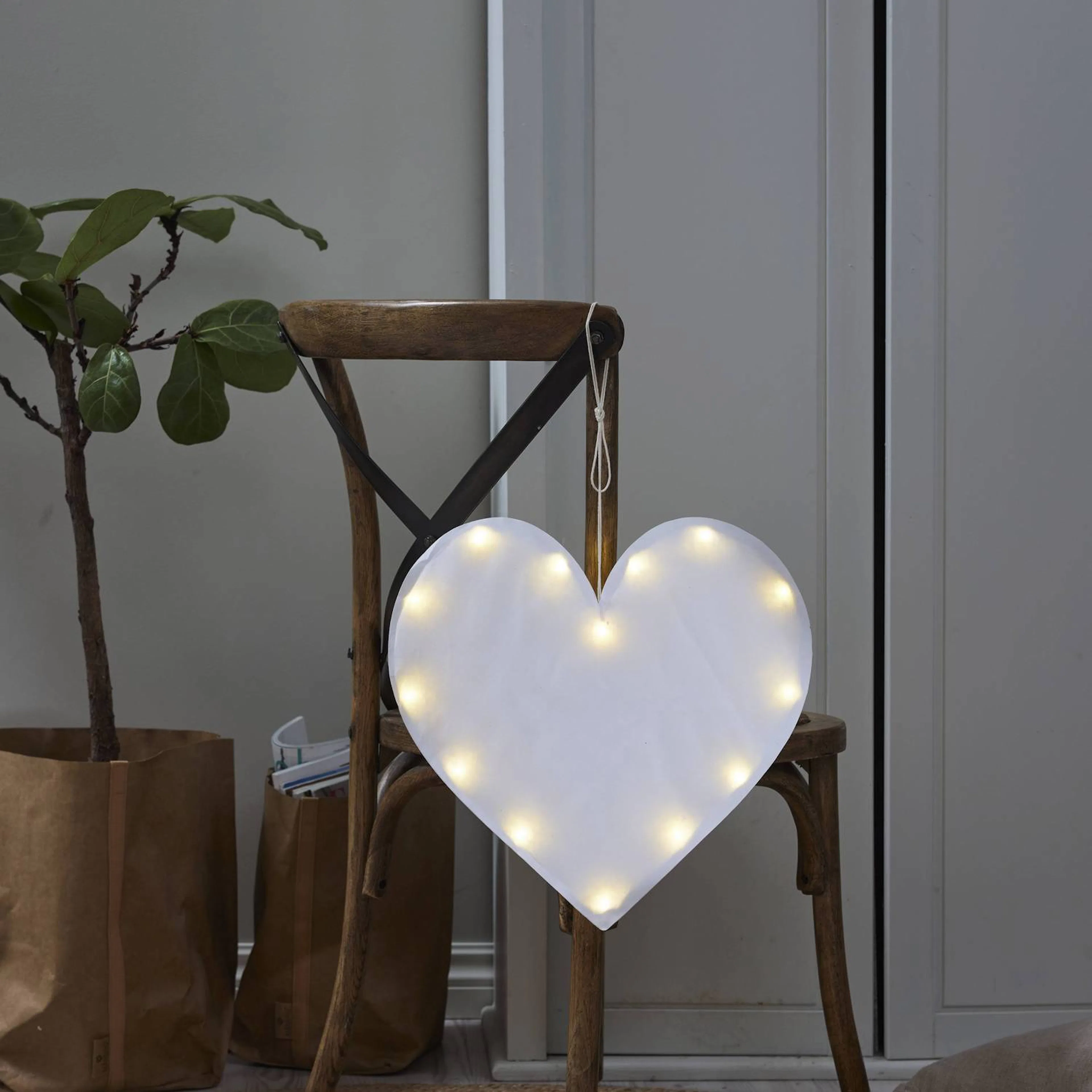 Hängande Dekoration Star Trading Milla Hjärta med LED