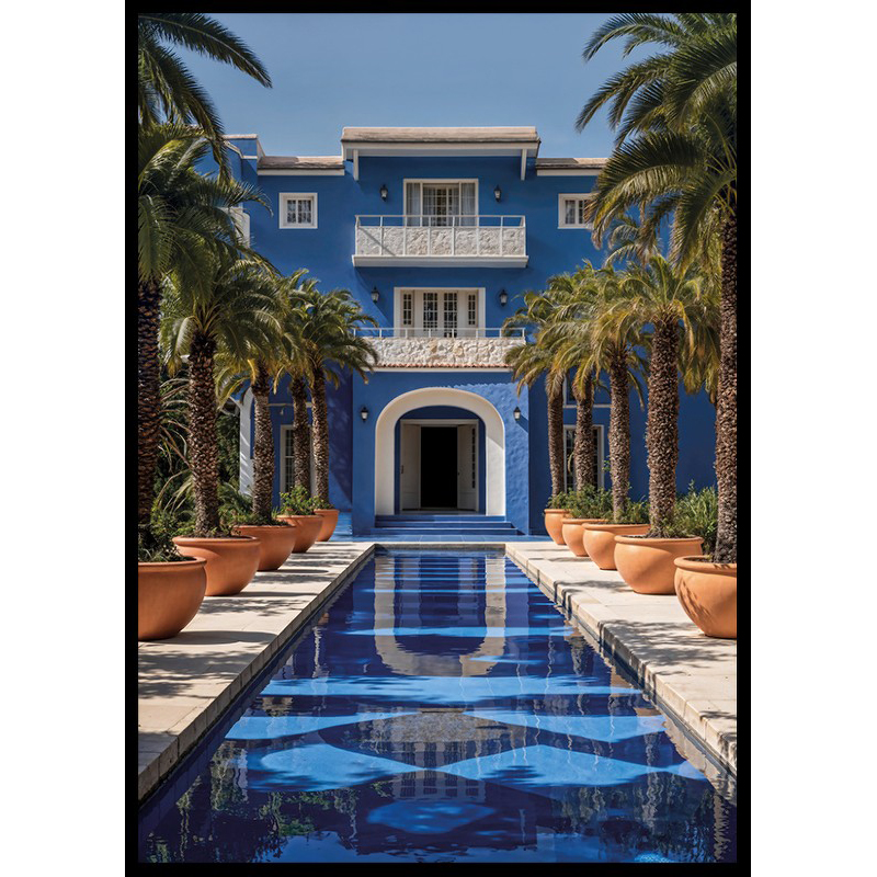 Poster Gallerix Blue House Palm Avenue