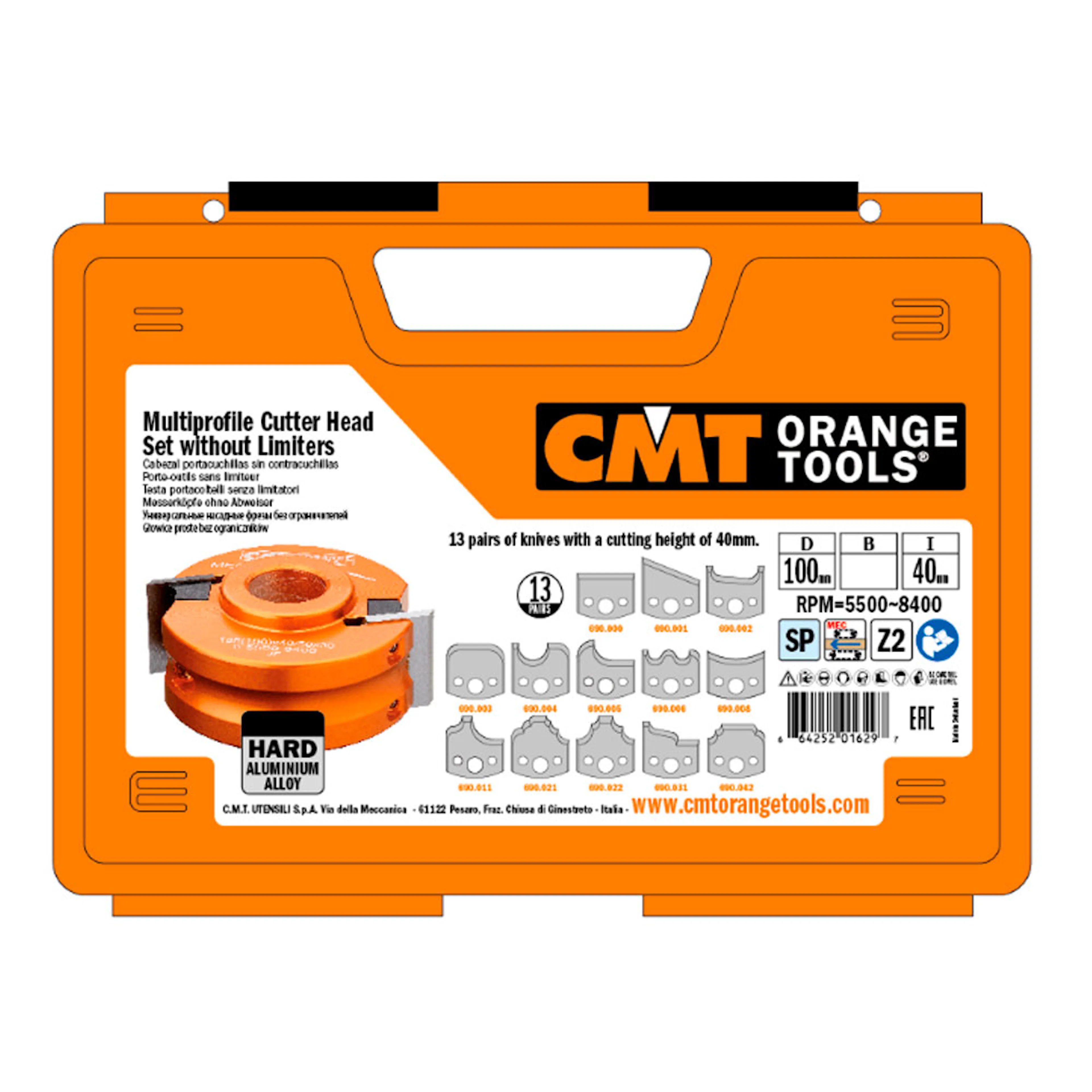 Frässet CMT Orange Tools 13 delar CNC 100x40x30 Z2 692.013.06